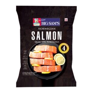 Norwegian Salmon Fillet Family Pack - 4 Skin On Portions (500g)