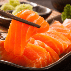 Fresh Salmon Belly Sashimi Slices