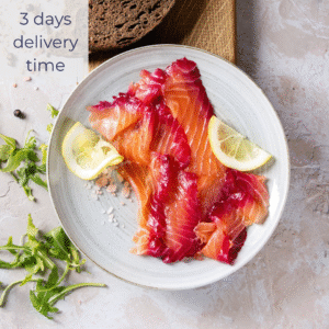 Fresh Beetroot Cured Smoked Salmon Slices- (100g)