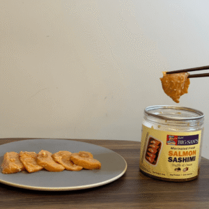 Marinated Fresh Salmon Sashimi (Truffle & Onion) 100g (5-7 pieces)