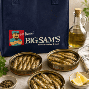 Brisling Sardines (Sprats) with Lemon in Olive Oil 120g (84g drained)