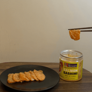 Marinated Fresh Salmon Sashimi (Miso & Lemon) – 100g (5-7 pieces)