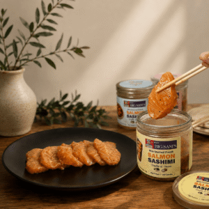 Marinated Fresh Salmon Sashimi (Truffle & Onion) 100g (5-7 pieces)