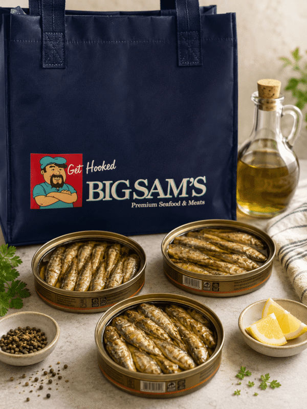 Brisling Sardines (Sprats) with Lemon in Olive Oil 120g (84g drained)