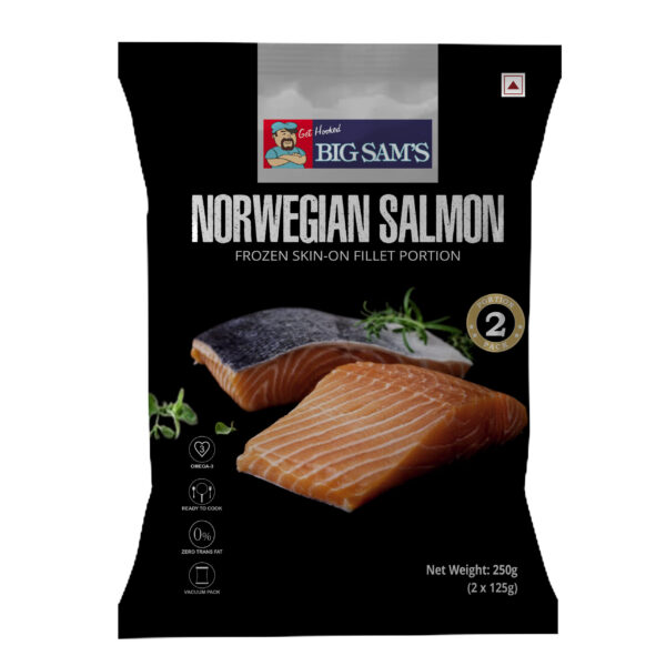Norwegian Salmon Fillet - 2 Skin on Portions (250g)